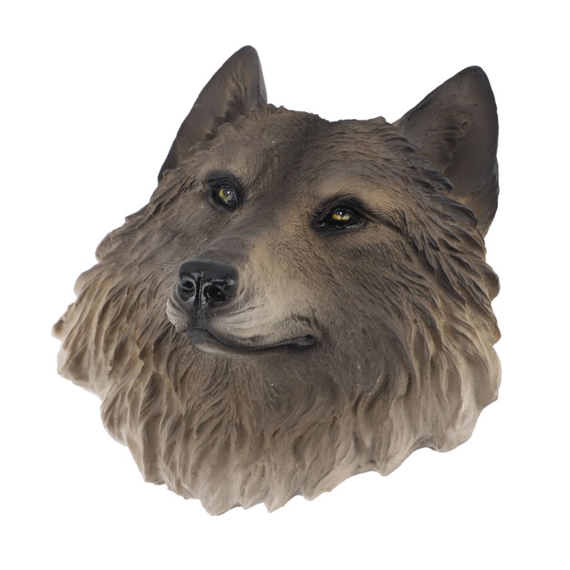 3D Animal Head Statue Resin Wall Decor Realistic Wildlife Sculpture