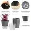 5 Pack Self Watering Plant Pots 5/6.7/8.4 in Self Watering