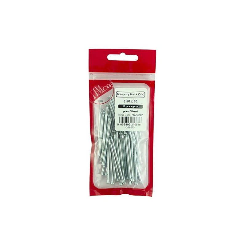 TIMco HM25025P Zinc Plated Masonry Nails (Box of 50)