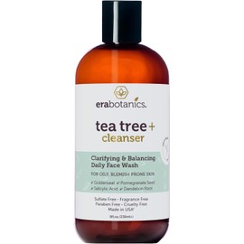 Tea Tree Oil Face Cleanser â€" Face & Body Wash for Dry, Oily, Acne Prone Skin & Rosacea 8oz Natural & Organic Facial Wash to Moisturize, Nourish, Soothe Redness & Inflammation