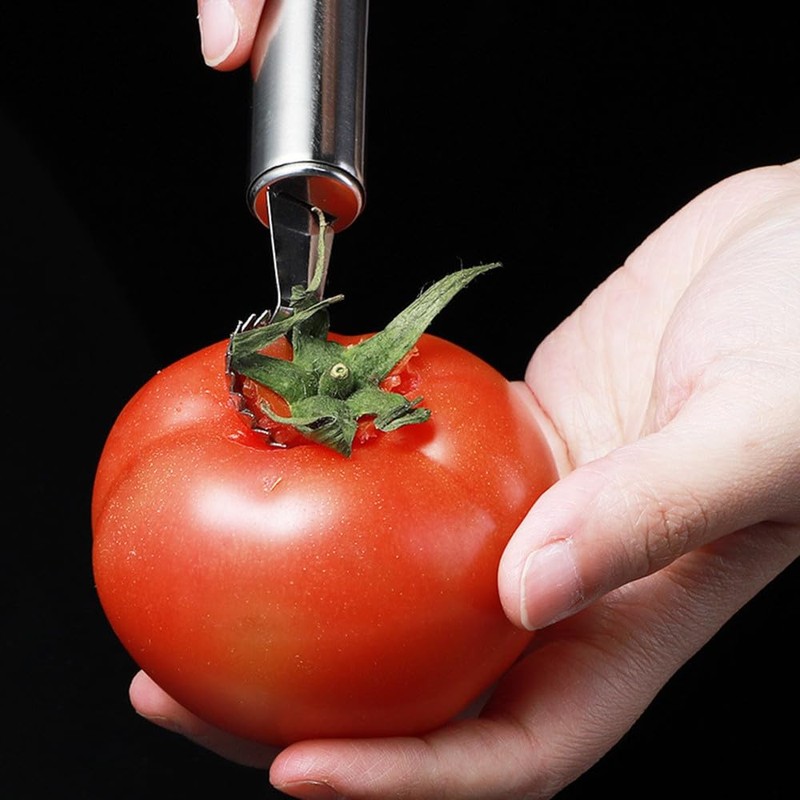 YARZFERI 2 Pcs Stainless Steel Tomato Corer Tool Strawberry Huller