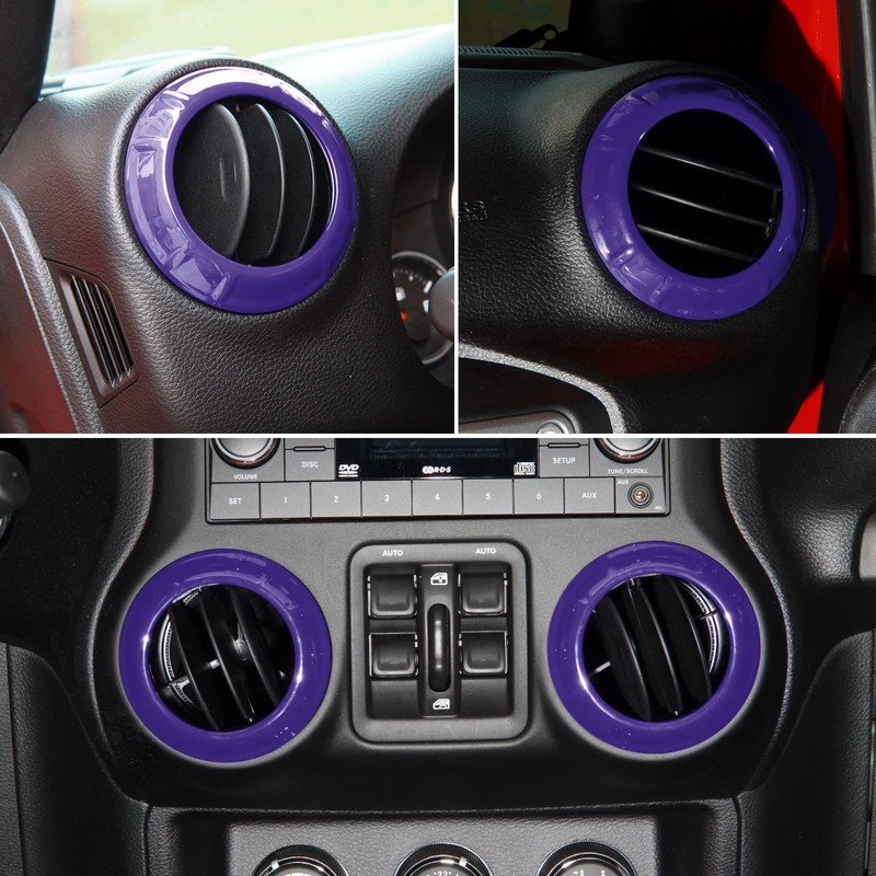 4PCS Center Console Dash Air Conditioner Vent Cover Trim Interior