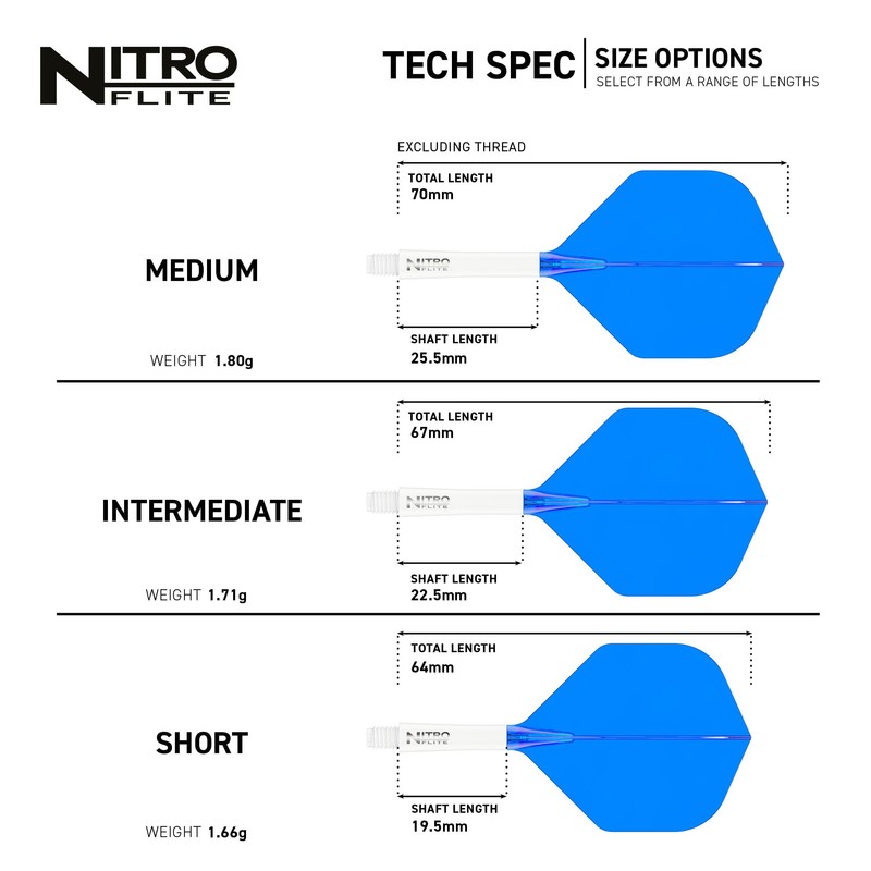 RED DRAGON Darts - Nitro Flite Integrated Flights & Shafts
