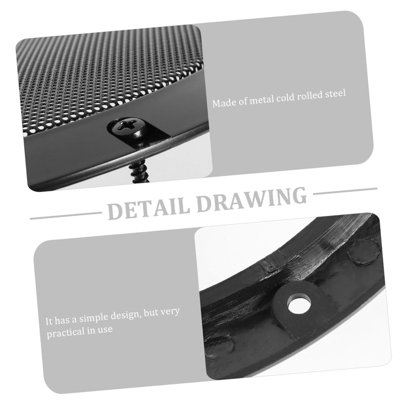 jojofuny 2pcs Speaker Mesh Grille Protector Decorative Circle Horn Guard