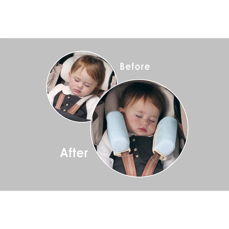 Carmate BB35 Multi Sleeping Pillow, Marshmallow, Blue