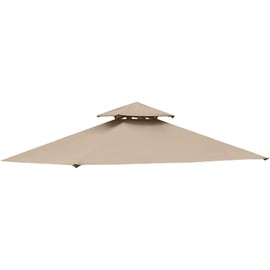 Garden Winds Replacement Canopy for Mainstays Grill Shelter Gazebo - Standard 350 - Beige