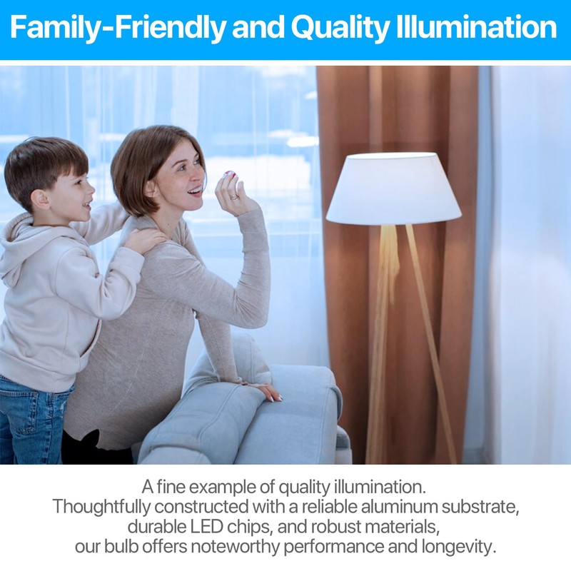 ORALUCE A15 LED Bulb 5 Watts Cool White 6500K,40W Equivalent