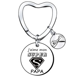 Lumengqi Weihnachtsgeschenk für Papa Schlüsselanhänger Papa Geschenk Geburtstag Geburt personalisierte Mädchen günstig Geschenk für Vatertag, Geburtstag, Thanksgiving, 4, L