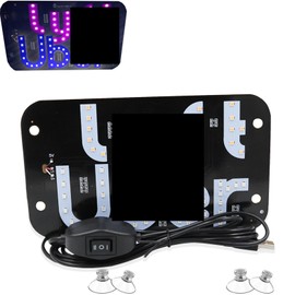 BOBKNOW Led Light Signs for Car, Taxi Sign Light Windshield, have Button to Switch Colors, with 4 Suction Cups, Window Flashing Logo, Windshield, for Cars and Taxis (Blue+Pink)