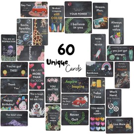 Mr. Pen Inspirational Cards - 60 pcs Positive Affirmations & Motivational Cards with Unique Quotes, Kindness Themes, Business Card Size, Blank Back (3.5x1.9)