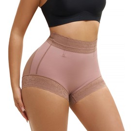 Aoeist Fajas Colombianas Shorts Shapewear Tummy Control Body Shaper for Women Compression Panties Mid Waisted Control Briefs Purple