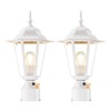 GRUENLICH Dusk to Dawn Outdoor Post Lights, Modern White Exterior