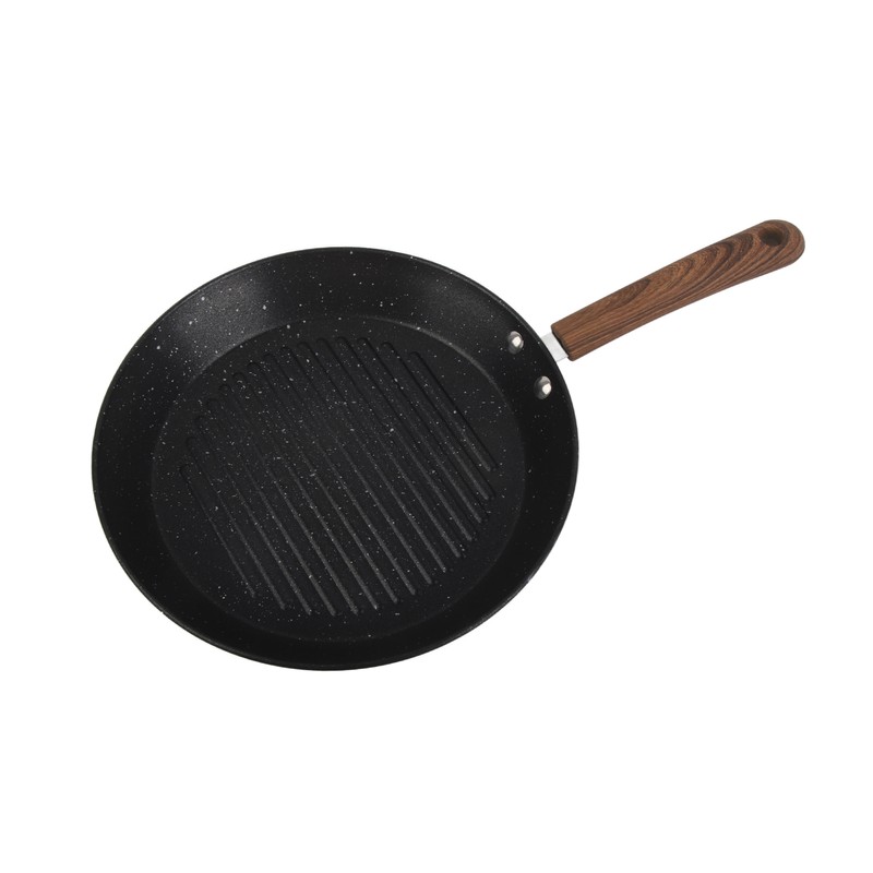 Round Grill Pan Universal Non Stick Multifunctional Flat Bottom Frying