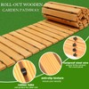LINSHRY 10FT Wooden Garden Pathway, Outdoor Roll Out Decorative Garden