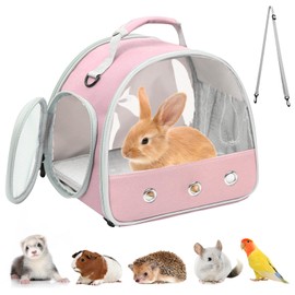 Small Pet Carrier, Small Animal Carrier Bag, Transport Box for Cat with Side Opening, Guinea Pig Carry Bag, Foldable Transport Box, Dog Transport Box for Kittens, Puppies, Birds