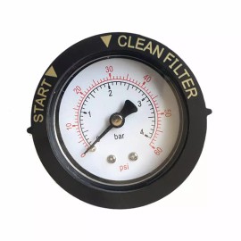 Aluminum, black, DIN style Pressure Gauge filter for  aquarium etc