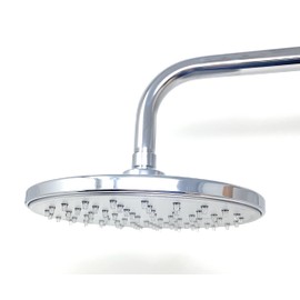 Rain Shower Head With Extension Arm, Rainfall Showerhead Waterfall Full Body Coverage 8 Inch Shower Head With 15 Inch Shower Arm, Chrome [2738]