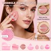 CLRDZN 70Pcs Makeup Brushes Set, Pink Professional Makeup Brush Set