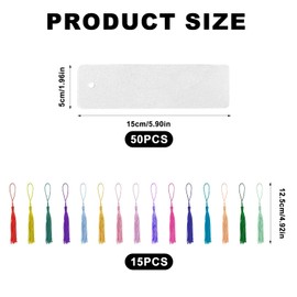 50 Sheets of Watercolour Paper 300 g, 15 x 5 cm Watercolour Pad, Watercolour Paper, Watercolour Bookmark Paper for Painting, Watercolour Paper for Crafts, as Watercolour Paper, Postcards, Greeting