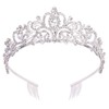 Triko Tiara Brillante con Peinetas para Niñas y Mujeres, Coronas