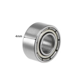 sourcing map Pack of 4 684ZZ deep groove ball bearings Z2 4 x 9 x 4 mm double shielded carbon steel