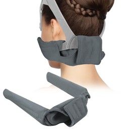 Silk CPAP Neck Pad for CPAP Headgear, Gray CPAP Strap Covers, Comfortable CPAP Strap Cushions, CPAP Mask Headgear Strap Covers Reduces Headgear Pressure and Cheek Red Marks CPAP Accessories