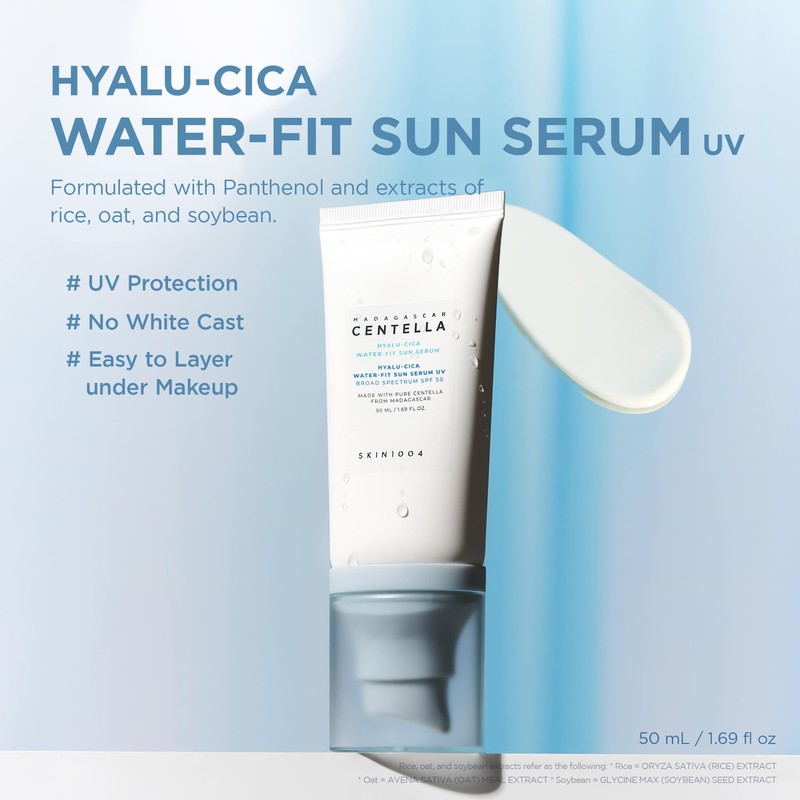 SKIN1004 Centella Hyalu-Cica Water-Fit Sun Serum UV, Korean Sunscreen SPF