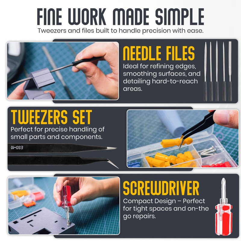 3D Printer - 64 Piece Tool Kit with Accessories -