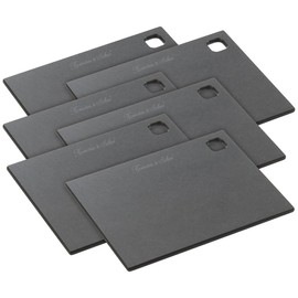 Rosenstein & Söhne Large Chopping Boards: Set of 3 Wood Fibre Chopping Boards, Dishwasher Safe, 20 x 15 x 0.6 cm (Chopping Board Black Wood, Kitchen Boards Wood)