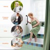16 Inch Black Shower Grab Bar w/Anti Slip Rubber Grip,
