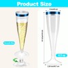 Bgtecho 100 Pack Plastic Champagne Flutes, 4.5 Oz Clear with