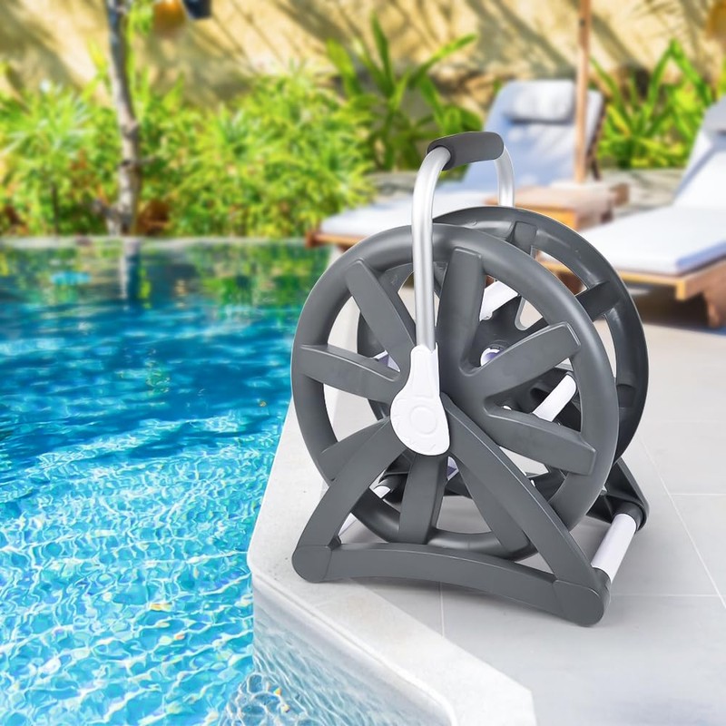 Poolzilla Swimming Pool Vacuum Hose Reel, Easily Store Vacuum Hose