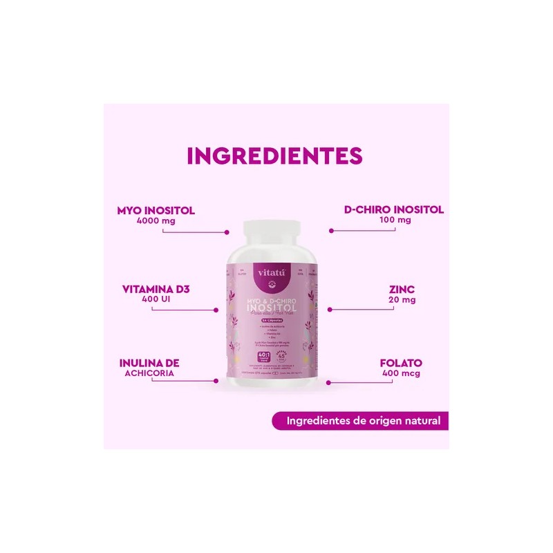 Vitat Myo Inositol D-chiro Cpsulas Sabor Sin sabor