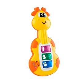 Chicco Guitarra Jirafa, Sonajero Bebés, Divertido Piano Musical, Juguete Infantil Con 3 Teclas y 12 Melodías, Juguete Musical Electrónico, Ideal Bebés 6 Meses, Amarillo