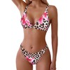 ZAFUL Women's 2 Piece Floral Print Swimsuit Triangle String High