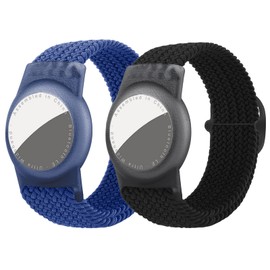 Dingfeiyu Pack of 2 Nylon AirTag Bracelet Children Waterproof, Anti-Lost, Anti-Scratch Protection for Positioning the Bracelet for AirTag