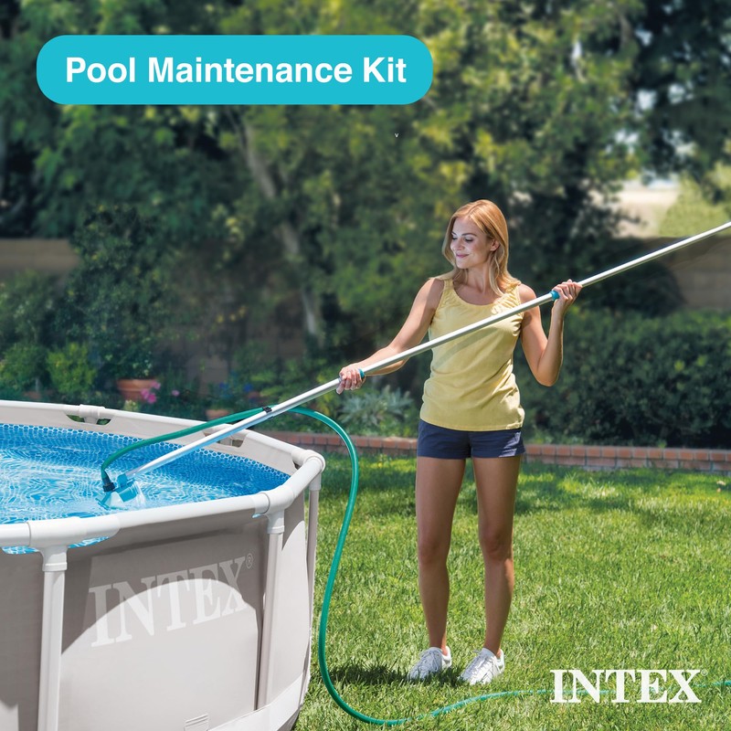 Intex 28002E Cleaning Maintenance Swimming Pool Kit with Vacuum, Surface