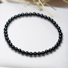 EUMENIDES Women's Natural Stone Bracelet, Tourmaline, Tiger's Eye, Obsidian, Agate Crystal Stone Bracelet, Quality A, 7.2 Inches, 4/6 mm, Stone