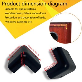 Speaker Corner Protector Sdjdhej 10 Piece Black Square Iron Suitable for Home Audio Amplifier Stage Casing Cabinet Corner Protection Device Corner Protection Sleeve