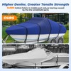 Boat Cover with Motor Cover, 1400D Center Reinforced, 14'-16'