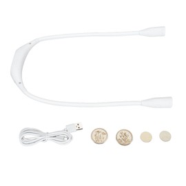 Neck Knitting Light USB Charging Eye Friendly Portable LED Hands Free Lamp for Reading Crocheting White