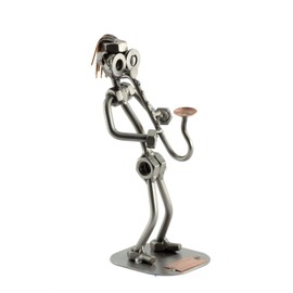 Steelman24 I Nuts and bolts sculpture Saxophone With Personal Engraving I Handmade ornaments I I Metal figurine