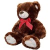 Anico 20" Holiday Honey Brown Bear with Plaid Ribbon
