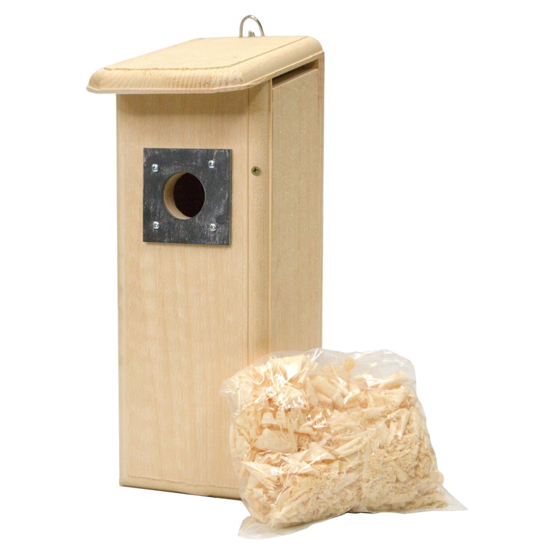 Mounted Downy Woodpecker Bird Nest House – Handcrafted in USA