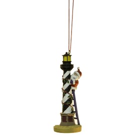Cape Shore Santa Hatteras Lighthouse Island Christmas Ornament