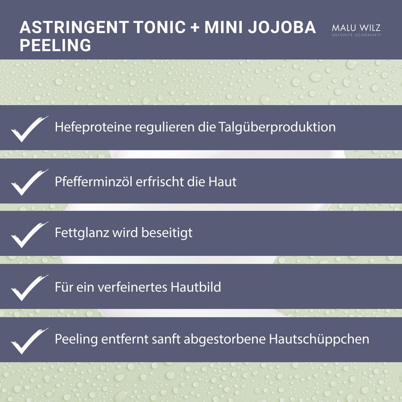 Malu Wilz Bundle Astringent Tonic & Mini Size Jojoba Peeling