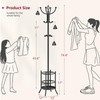 Tajsoon Coat Rack Stand with Umbrella Holder, Coat Tree Freestanding