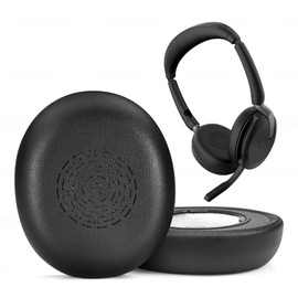 XBERSTAR Ersatz-Ohrpolster für Jabra Evolve2 65 Flex Wireless Stereo Headset, Ohrpolster mit weichem Protein-Leder-Memory-Ohrpolster-Set