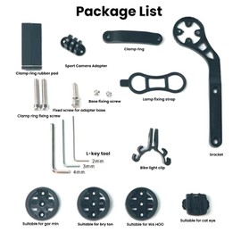 NELboNs Bike Computer Adapter Bracket Compatible with Gar min, Bry ton, Wa hoo GPS Computers Aluminum Alloy Bracket for Sport Camera Mount and Light Holder Kit (Right)
