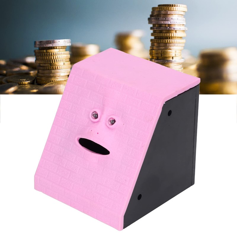 Face Bank, Funny Coin Eating Bank Birthday Gift Decoration for